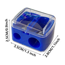 Double-hole Pencil Sharpener Office Stationery Student Pencil Sharpener Pencil Sharpener Manual Pencil Sharpener Plastic Roll