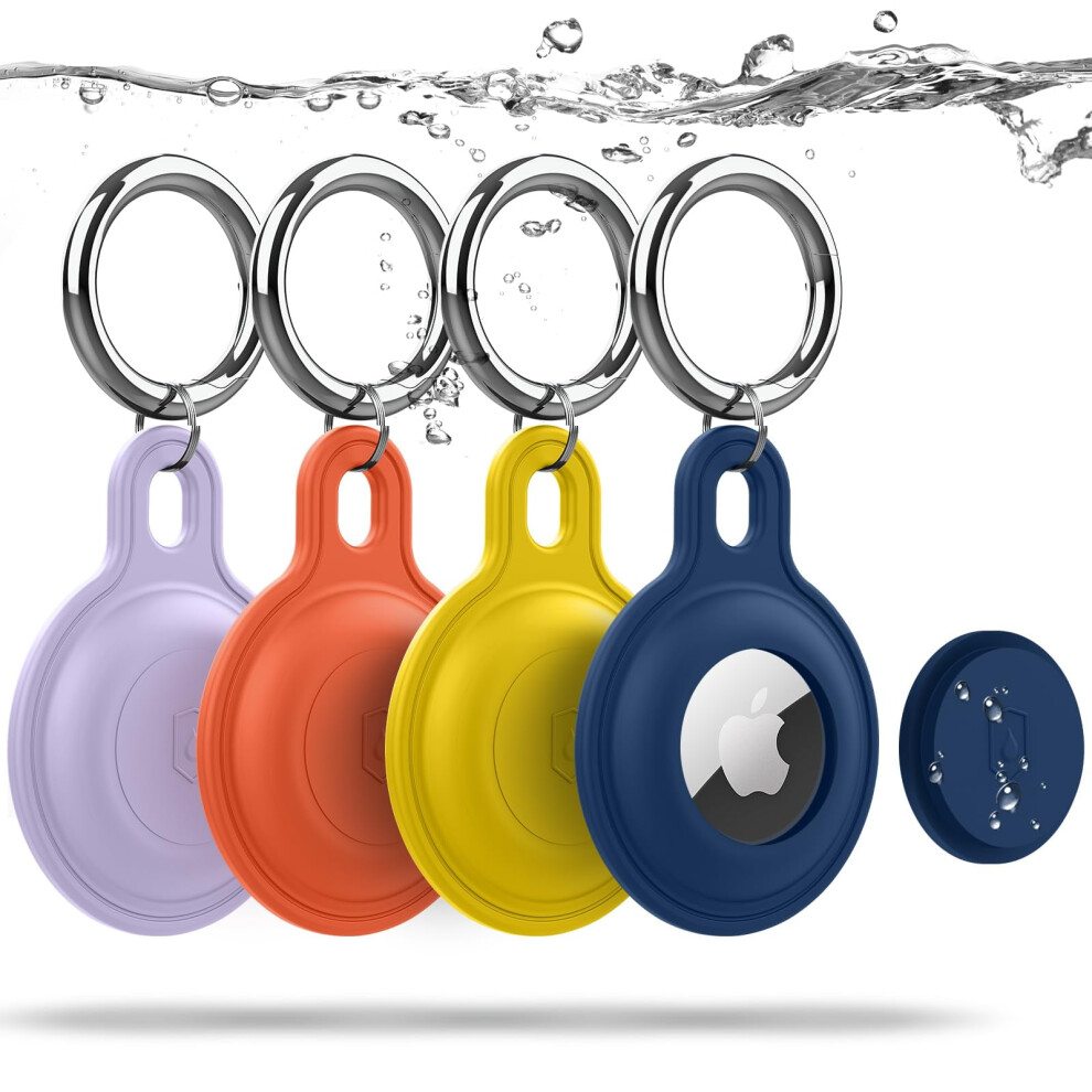 4-Pack Airtag Keychain Holder Case, Ipx8 Waterproof & Shockproof, Compatible With Apple Airtag 9101399528562