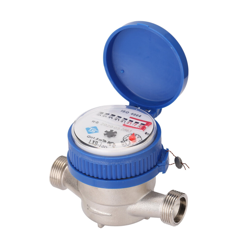 15Mm 1/2 Inch Intelligent Water Meter Household Mechanical Rotor Type Cold Water Meter Pointer Digital Display Combination Water Meters 9362892480638