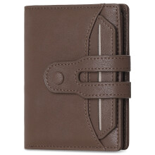 Leather Wallet for Men RFID Blocking Large Capacity Bifold Wallet Minimalist Back Pocket Wallets for Men with Zipper Coin Pocket