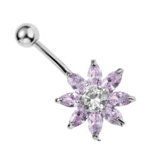 Stainless Steel Navel s Screw Navel Jewelry - and Pink, Single +Light