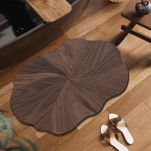 Tapis de bain en terre de diatomées, tapis de sol de salle de bain à séchage instantané, tapis absorbant l'eau imitation bois, tapis d'entrée de