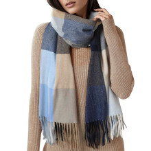 Cachecol feminino de inverno, cachecol longo xadrez, manta quente para inverno e outono, cachecol grande xadrez, xale.