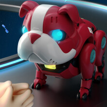Robot Dog Toy for Kids 5-10+, Rechargeable & Programmable, Sing/Dance/Touch, Compatible with STEM Learning, Red
