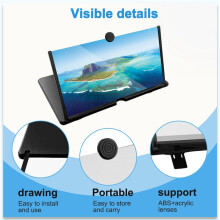 16 Inch Screen Magnifier Cell Phone Screen Amplifier Pull Out Cell Phone Amplifier Cell Phone Holder Screen Magnifier A