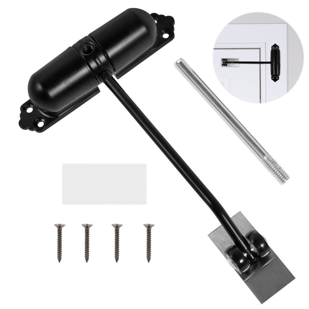 Aluminum Alloy Door Closer, 60Kg Load, Quiet & Safe, Double Spring, Compatible With Standard Doors 9405492468269