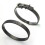 Roman Numeral Cuff Bangle Bracelet Set 2 pcs Black 1