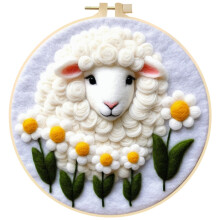 DIY Needle Felting Kit Beginner Friendly Wool Painting Craft Set for Home Embellishment Type 1