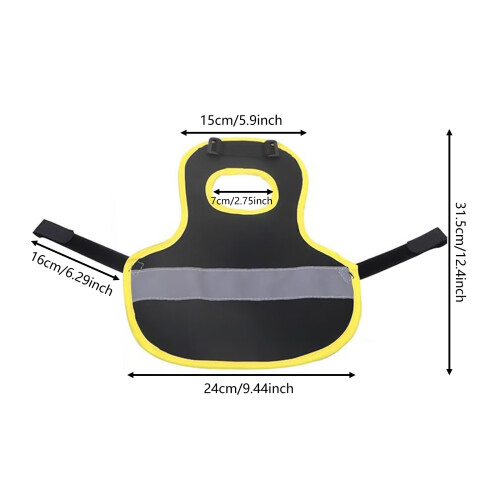 (Black) Reflective Chicken Vest for Laying Hens 1