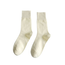 5 Pairs Women Cotton Striped Mid Calf Summer Socks Stretch Sports Stockings