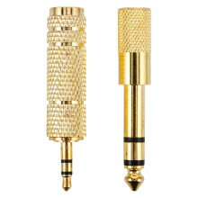 Ibasenice Gold Plated Stereo Jack Connector 2Pcs