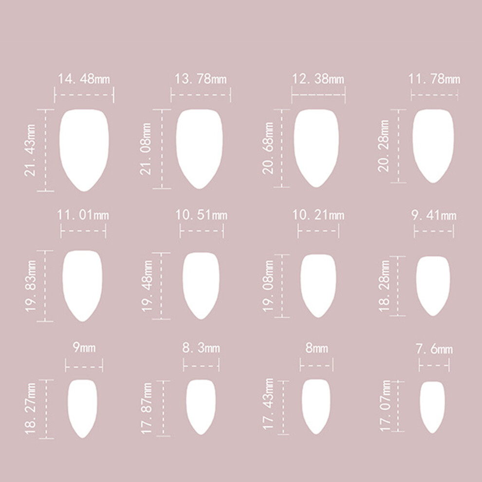 Zhouq-Outdoors 3D Aurora False Nails - Nude, Long, Everyday Wear