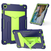 Husă robustă, rezistentă la șocuri, cu suport, pentru Samsung Galaxy Tab A9 de 8,7 inci, verde bleumarin