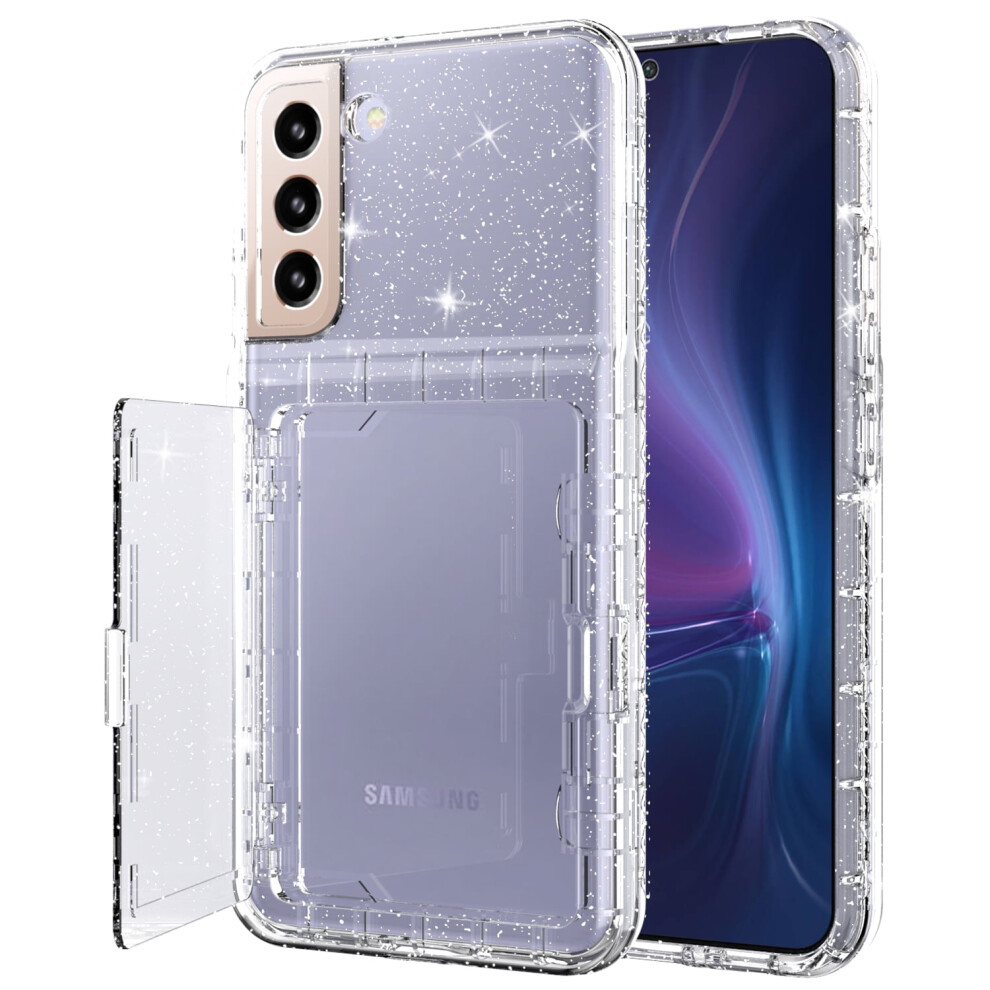 Galaxy S22 Card Holder Wallet Case Â Shockproof Rubber + Pc Dual-Layer, Lightweight & Protective, Compatible With Samsung Galaxy S22 9065194488233