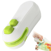 Mini 2-in-1 Rechargeable USB-C Bag Sealer & Cutter with Magnet, Portable Heat Sealer for Plastic/Snack/Food Bags (White)