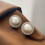 (Silver) Luxury 925 Silver Pearl Rhinestone Stud Earrings 1