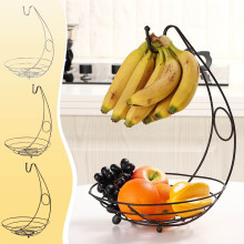 Corbeille à fruits, porte-bananes, panier de rangement pour bonbons, design ajouré en fer, durable, pour la maison, le salon, les pique-niques et