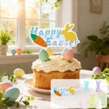 Easter Cake Toppers Plastic 5 pcs 3 x 1.8 in