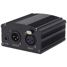 48V fantommatning för mikrofoner, USB-driven, XLR I/O, brusreducering, förstärkningsstabilisator, bärbar – kompatibel med XLR-mikrofoner
