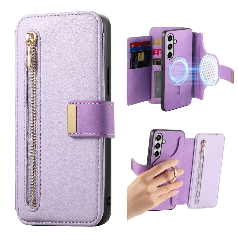 Pu Leather Wallet Case For Samsung Galaxy A15 5G Purple 9422877611041
