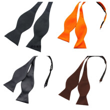 4 PCS Men Solid Plain Self Bowtie Necktie Wedding Party Business Formal Bow Ties