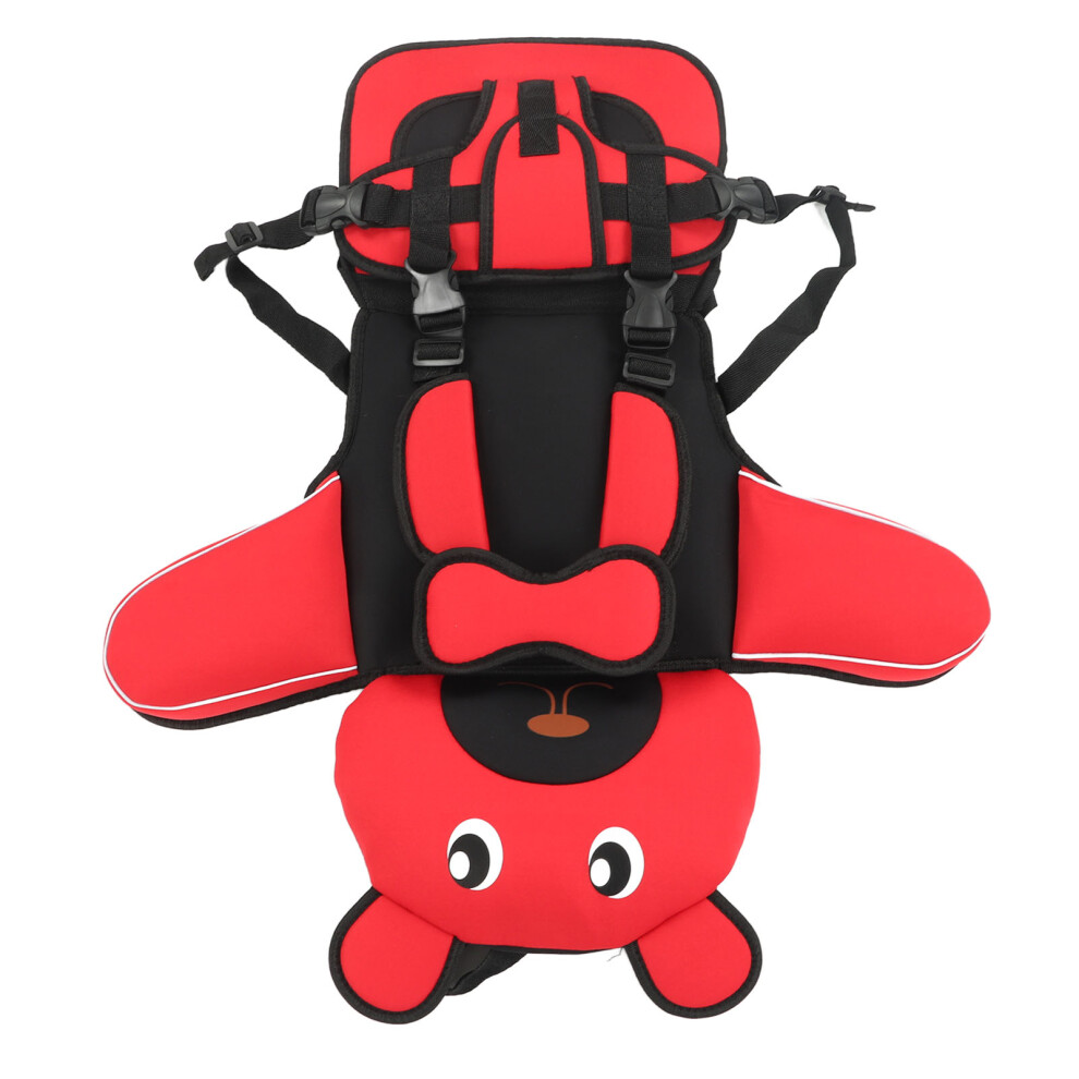 Child Highback Booster Car Seat, Adjustable Straps, 5-Point Harness, Red