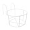 (White, S) Iron Plant Hanger for Balcony Railing - Black/White 1