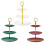3-Tier Cake Stand Plastic Dessert Stand with Golden Handle 1