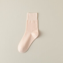 5 Pairs Women Cotton Mid Calf Tube Loose Socks Thin Breathable Stretch Socks