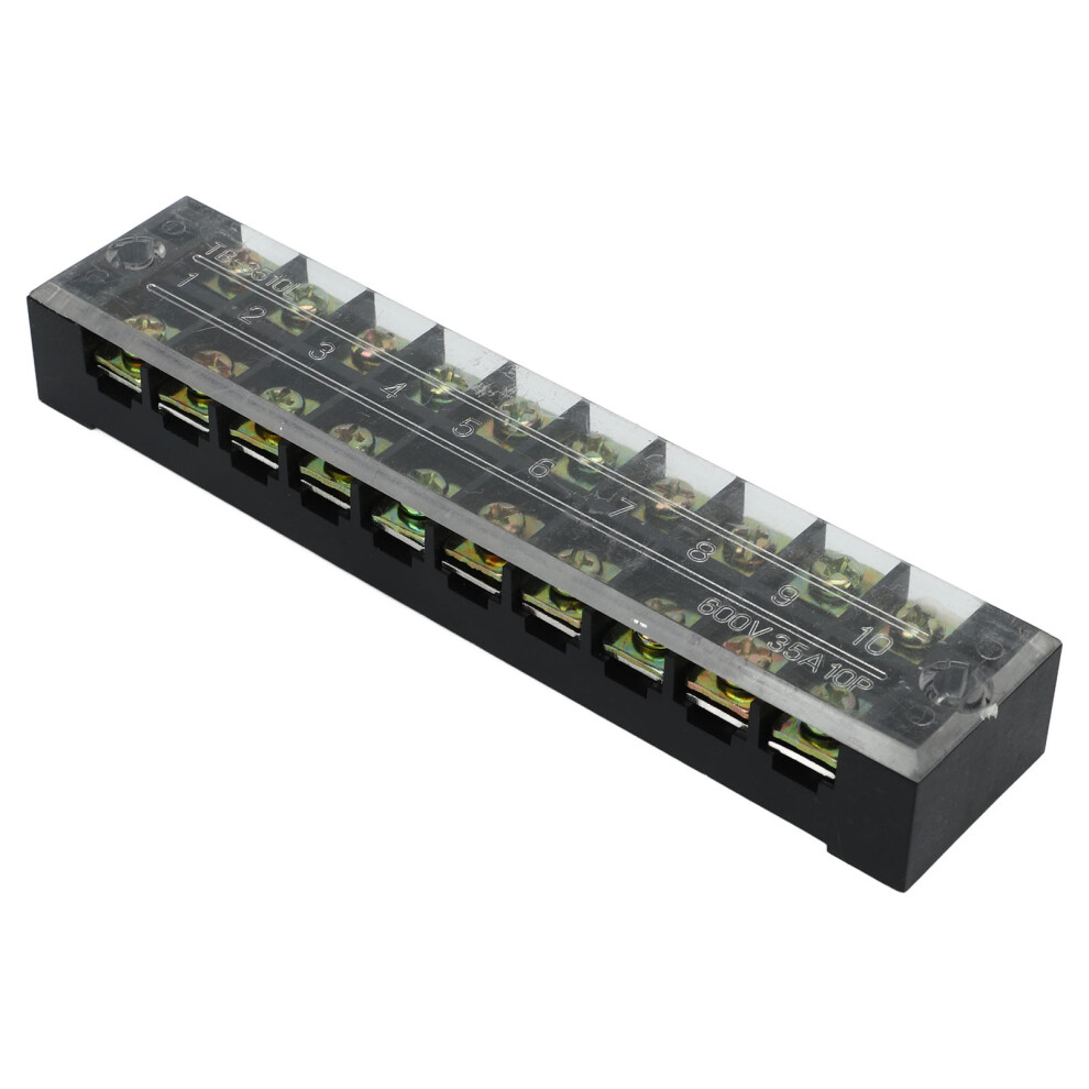2Pcs Large Current Dual Row Terminal Strip 35A, 600V, 10 Positions 8091387634065