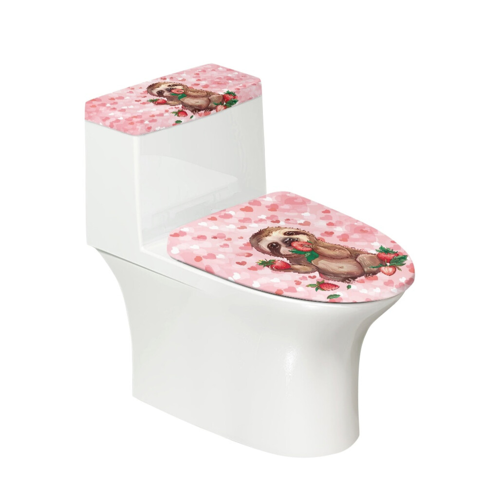 Durable Polyester Toilet Lid Covers, Fits All Toilet Shapes, Elastic Bottom 17"X21" Soft, Machine Washable 9341593693639