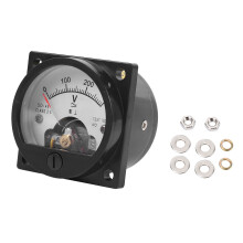 AC 0-300V AnalóGico Redondo Painel Medidor VoltíMetro Medidor Preto