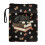 Black Cat and Daisy Pattern Book Protector, 1 pc Polyester Fabric Lightweight Reusable for Classroom Library, 11.4 Inch X 8.66 Inch 1