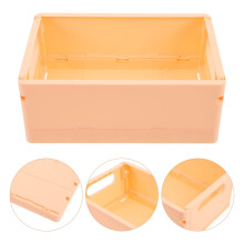 Foldable Bin Storage Basket Orange Plastic 1Pack