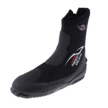 5mm Neoprene Scuba Diving Snorkeling Booties High Cut Zipper Wetsuit Boots 1Pair M (39-40)