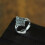 925 Sterling Silver Oval Marcasite Adjustable Ring A3330-10 3