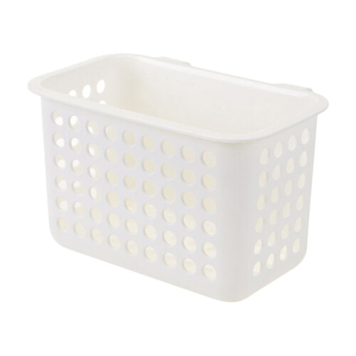 Kitchen Cabinet Storage Supplies Bathroom Unit Wicker Boxes with Lids White