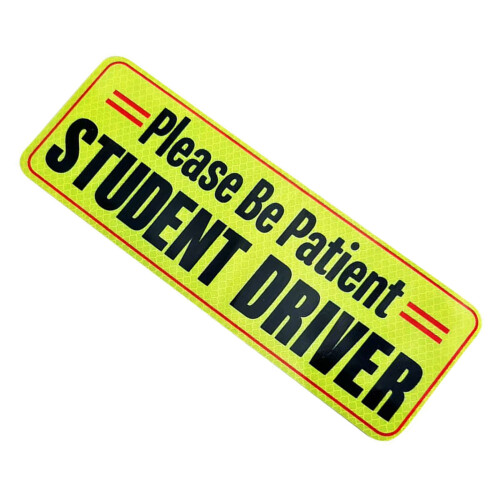 Warning Driver Magnet Please Be Patient Student Driver Magnet Driver Bumper Reusable Reflective Sticker 2