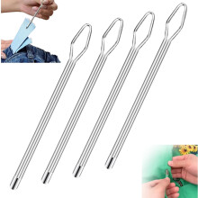 DIY Rope Threader Clip Set – Stainless Steel Drawstring Tool, Compatible with Jackets, Coats, Pants, Hoodies, Shorts, Sweaters
