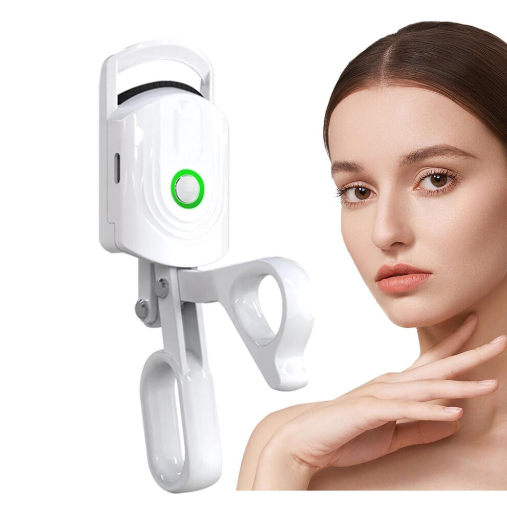 Pink Heated Eyelash Curler, Usb Rechargeable, Natural Long-Lasting Curl For Women Â Makeup Tool Gift