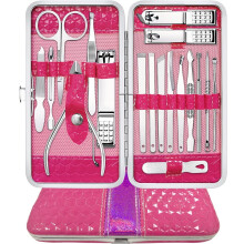 Manicure Set Professional Nail Clippers Set, 18Pcs Manicure Kit Stainless Steel Nail Kit for Women, Pedicure Set Nail Grooming Kit with Travel Case