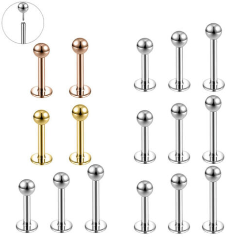 2-3 τεμάχια piercing χειλιών από ανοξείδωτο ατσάλι, push-in, έλικα, τραγοπόδαρα, κοσμήματα