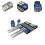 1/64 Diorama Garage Horsepower Eengine Set Auto Repair Tool Model Simulation Blue 6