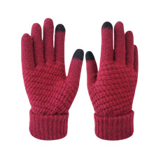 Women's Winter Touch Screen Gloves Warm Fleece Lined Knit Gloves Elastic Cuff Winter Texting Gloves