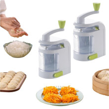 Multifunctional Vegetable Cutter & Cheese Grater with 4 Blades – Hand Crank Rotary Shredder for Potato, Carrot, Chocolate, Compatible with Standard