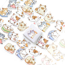 45 Stück Süße Katzenaufkleber Set Selbstklebende Decals für Scrapbooking & DIY-Bastelarbeiten