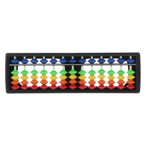 13 Column Portable Plastic Abacus Arithmetic Soroban Calculating Tool With Color Colorful