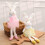 Easter Bunny Plush Decor Rabbit with Flower Basket 17.3 inch 5