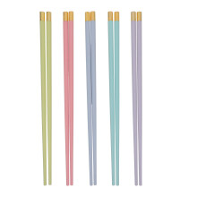 5-Pair Colorful Dining Chopsticks - Reusable Plastic Kitchen Utensils