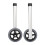 2Pcs Adjustable Aluminum Walker Wheels for Elderly Disabled, 2.4cm Inner Diameter 1